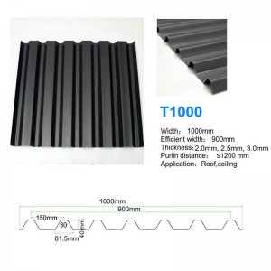 T1000 Black High Peak ASA PVC UPVC Roof Tile Good Waterproof Roof Sheet